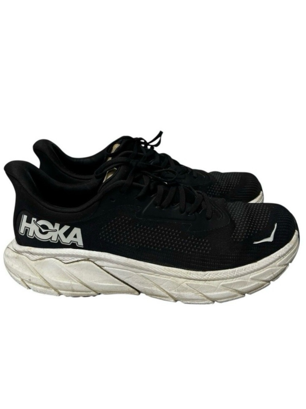 Hoka One One Men’s Size 12 Black/White Running Low Top Sneakers athletic Shoes